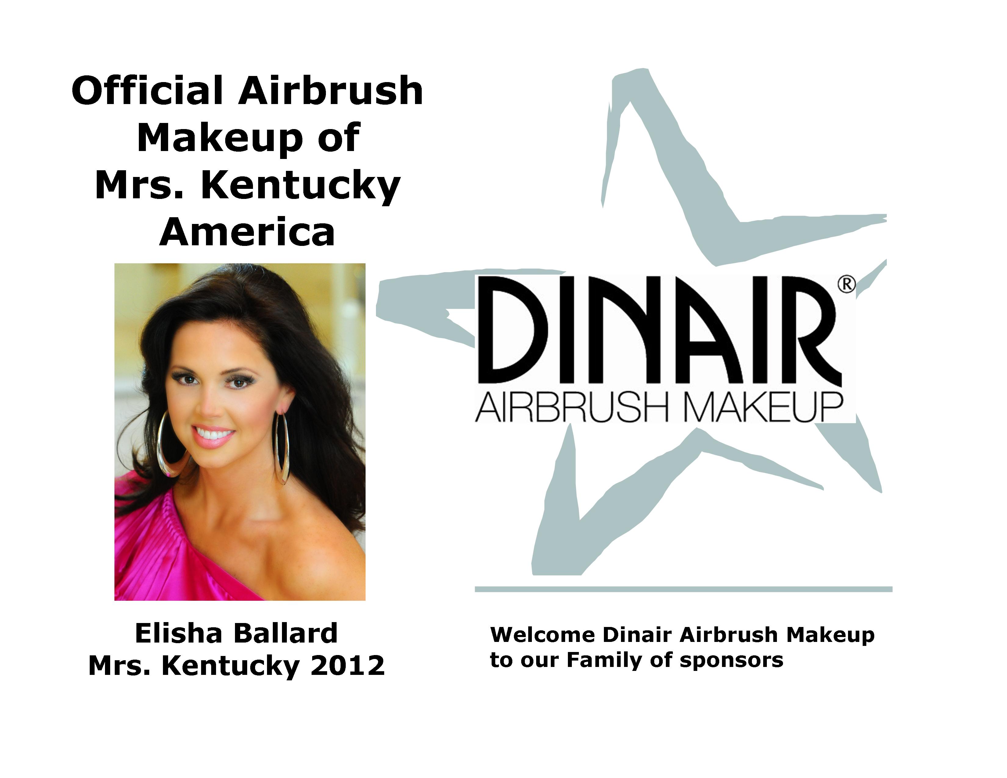 DNR Dinair Airbrush Makeup Certificate of Sponsorship For Mrs. Kentucky USA Pageant 1 Apr1012 Proud Sponsors Of... 